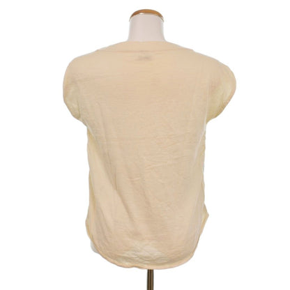 Hermes All Over Pattern Top Shirt Blouse Short Sleeve Contrast Beige — view 2