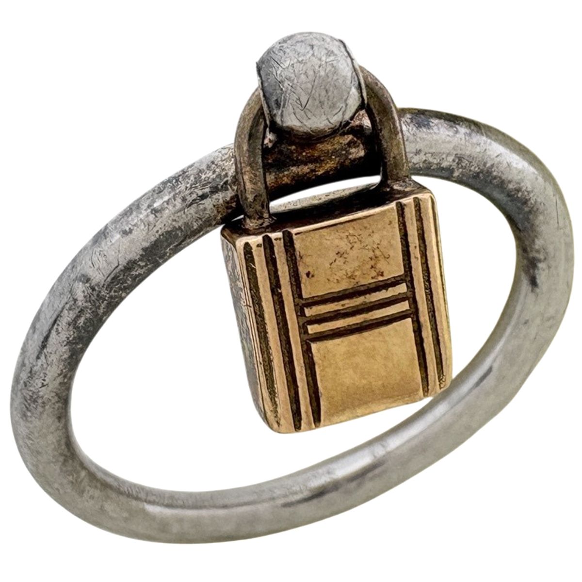 Hermes Amulet Cadena Ring 925 Sterling Silver
