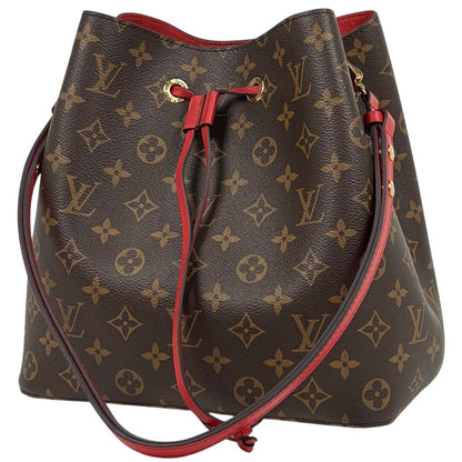 Louis Vuitton Neo Noe Drawstring Shoulder Crossbody Bag Monogram Coquelicot