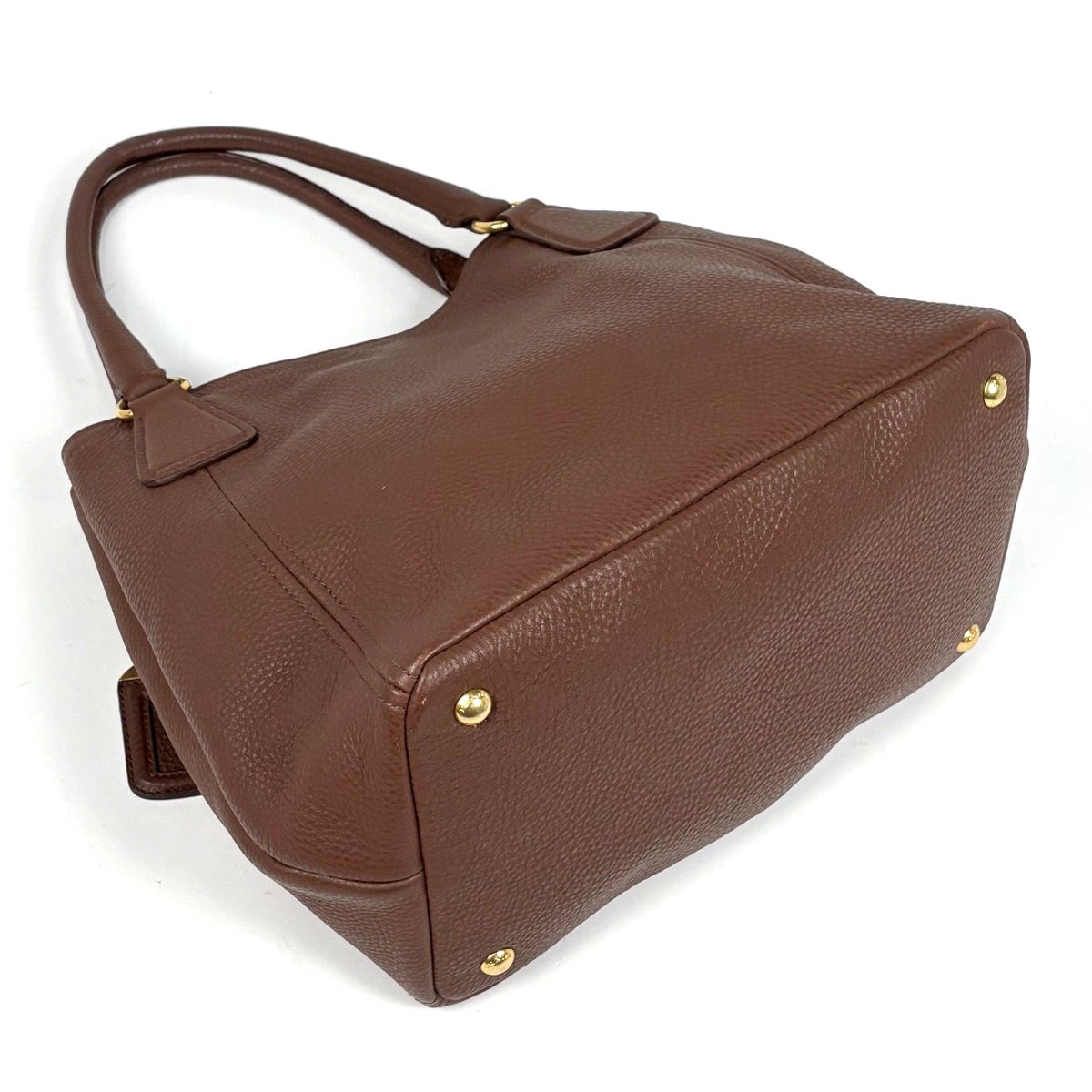Prada Logo Tote 2-Way Leather Brown — view 2