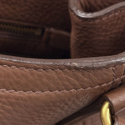 Prada Logo Tote 2-Way Leather Brown — view 5