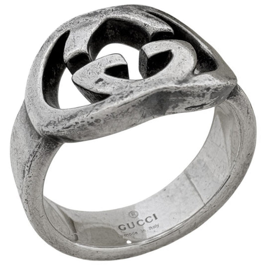 Gucci GG Logo Ring No 6.5 925 Sterling Silver
