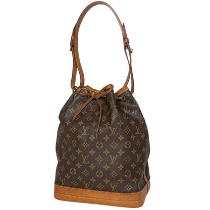 Louis Vuitton Noe Shoulder Drawstring Bag Monogram Brown