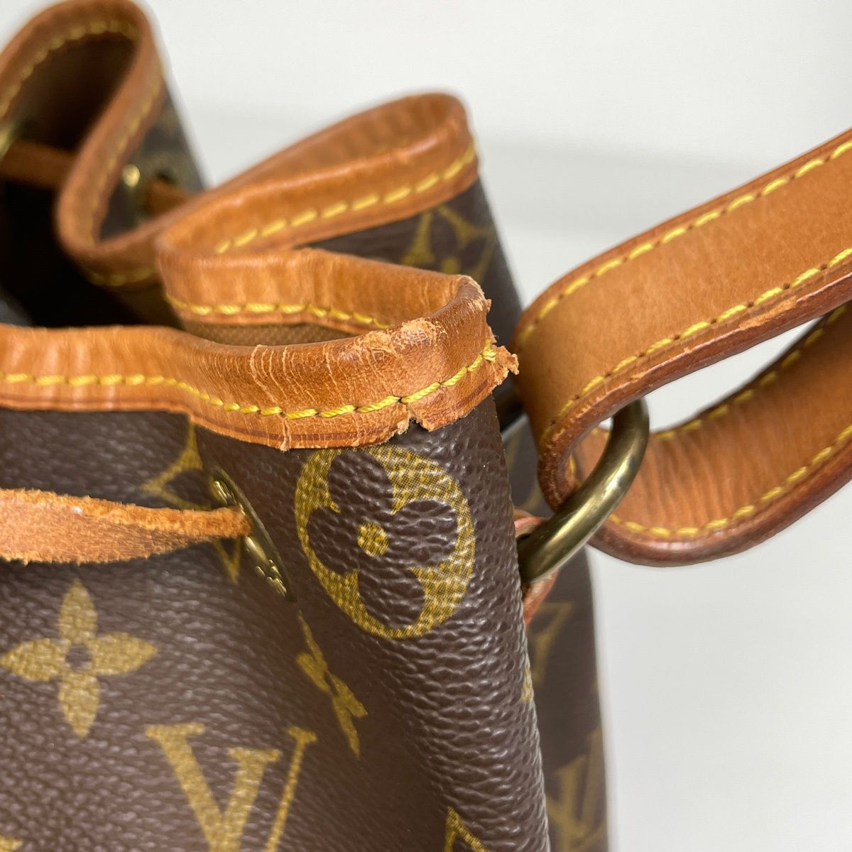 Louis Vuitton Noe Shoulder Drawstring Bag Monogram Brown — view 6