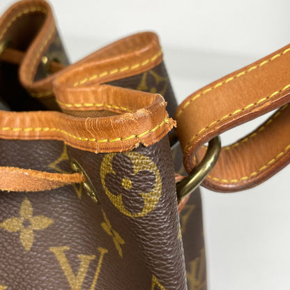 Louis Vuitton Noe Shoulder Drawstring Bag Monogram Brown — view 6