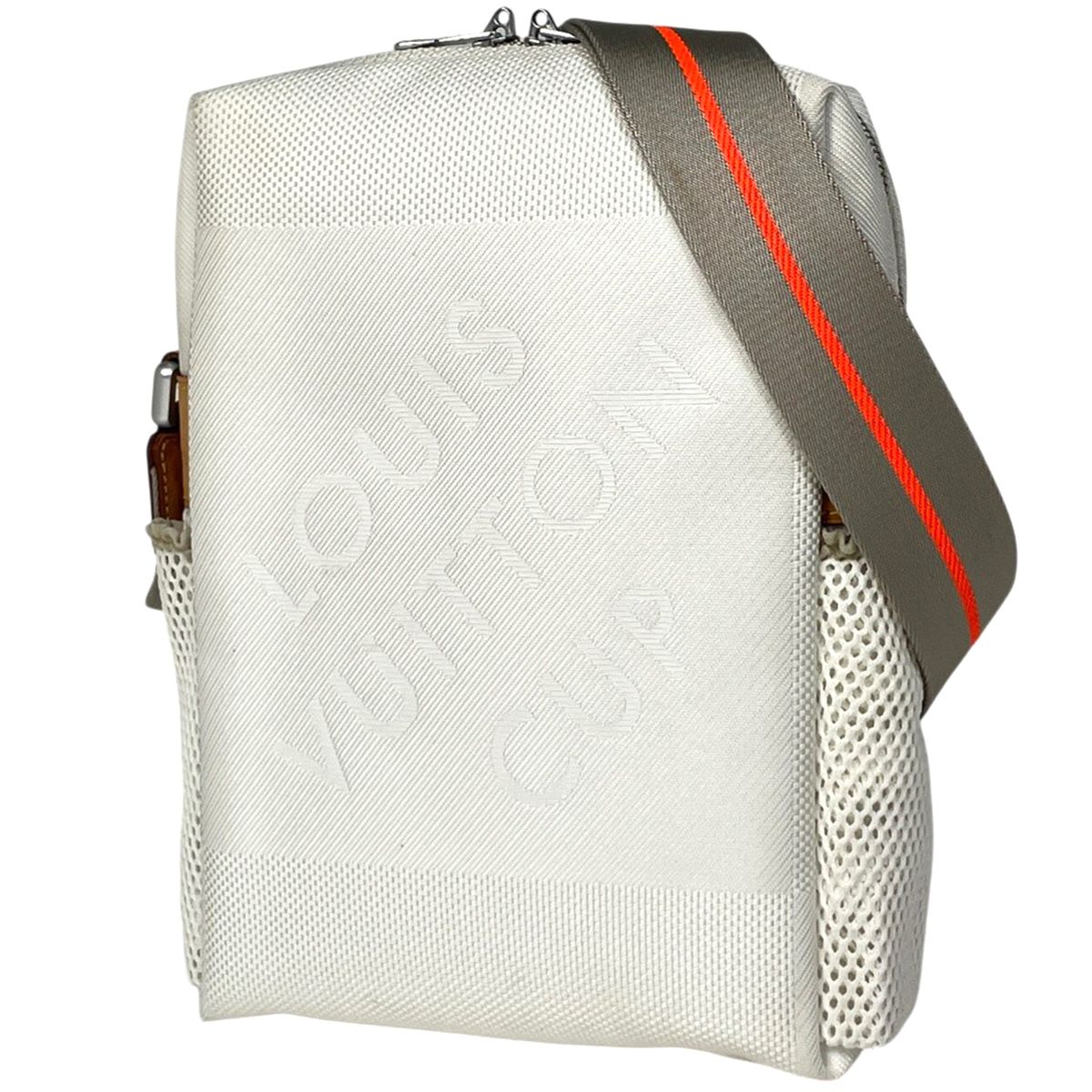 Louis Vuitton Weatherly Cup Crossbody Shoulder Bag Damier Geant White