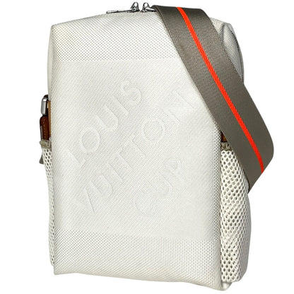 Louis Vuitton Weatherly Cup Crossbody Shoulder Bag Damier Geant White