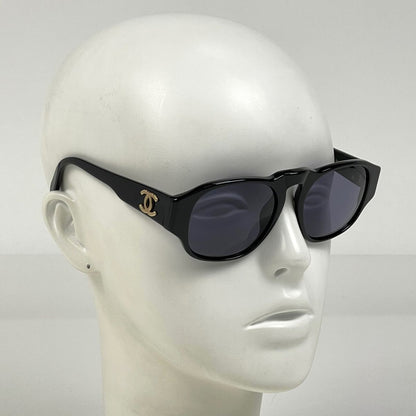 Chanel CC Logo Sunglasses Eyewear Acetate Black — view 6