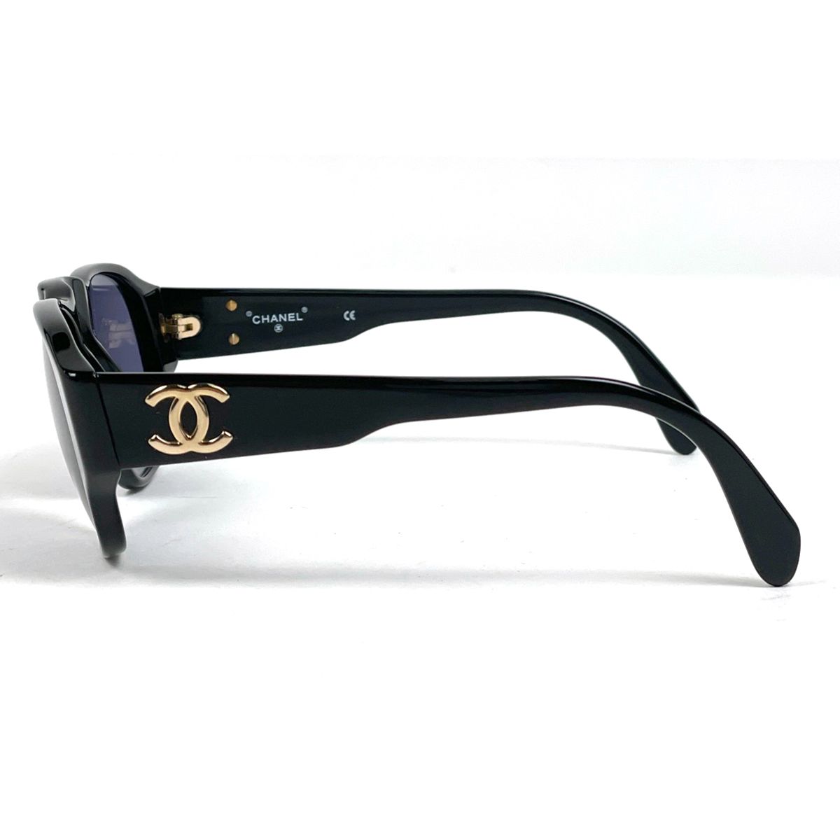 Chanel CC Logo Sunglasses Eyewear Acetate Black — view 2