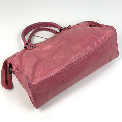 Balenciaga the City 2-Way Handbag Leather Pink — view 2