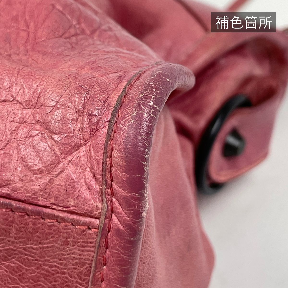 Balenciaga the City 2-Way Handbag Leather Pink — view 4