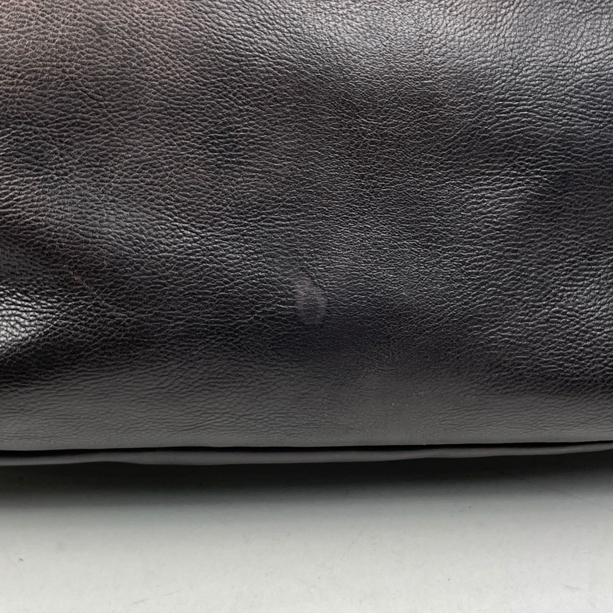 Prada Glace Zipper Handbag Side Leather Beige — view 4