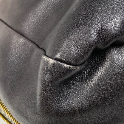 Prada Glace Zipper Handbag Side Leather Beige — view 3