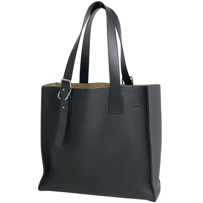 Loewe Anagram Buckle Horizontal Tote Leather Black
