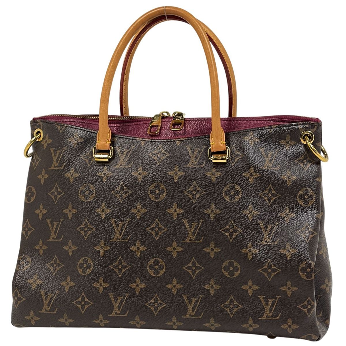 Louis Vuitton Pallas Shoulder Bag 2-Way Monogram Brown Aurore