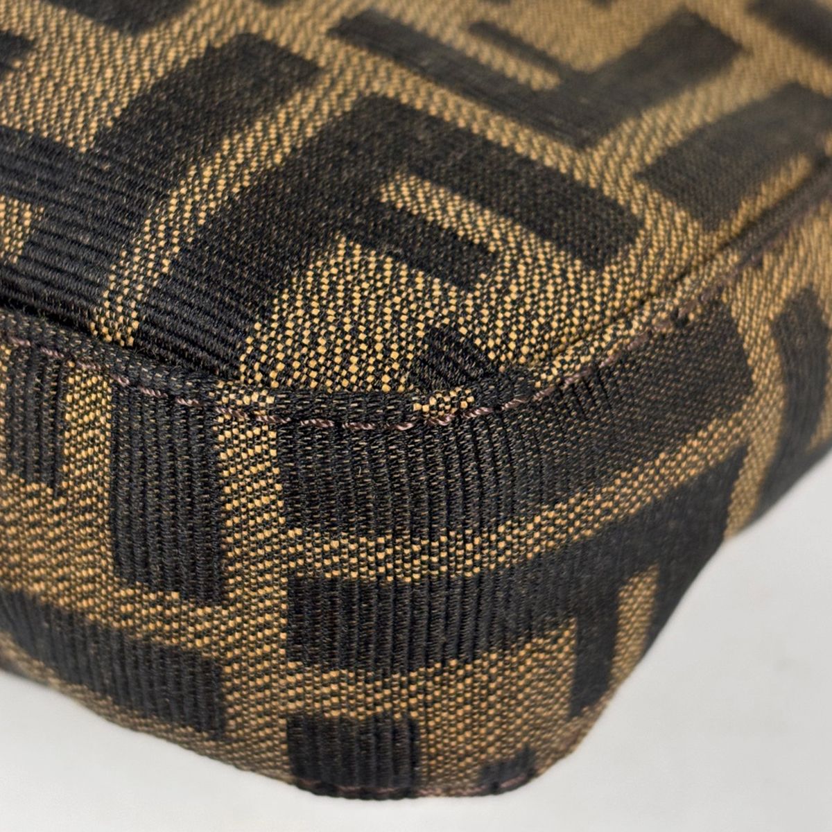 Fendi Zucca Pattern Shoulder Bag Canvas Brown — view 3