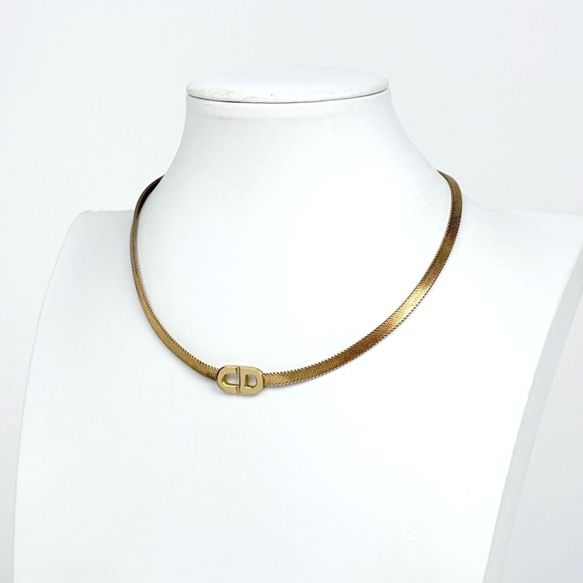 Dior Logo Necklace Choker CD Gold Plated — view 4