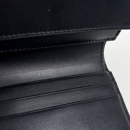 Celine Triomphe Trifold Wallet Leather Black — view 6