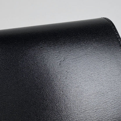 Celine Triomphe Trifold Wallet Leather Black — view 4