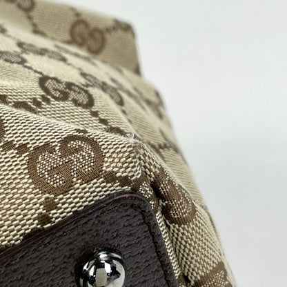 Gucci GG Pattern Tote Shoulder Bag Canvas Brown — view 3