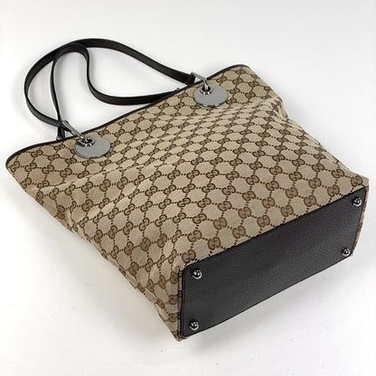 Gucci GG Pattern Tote Shoulder Bag Canvas Brown — view 2