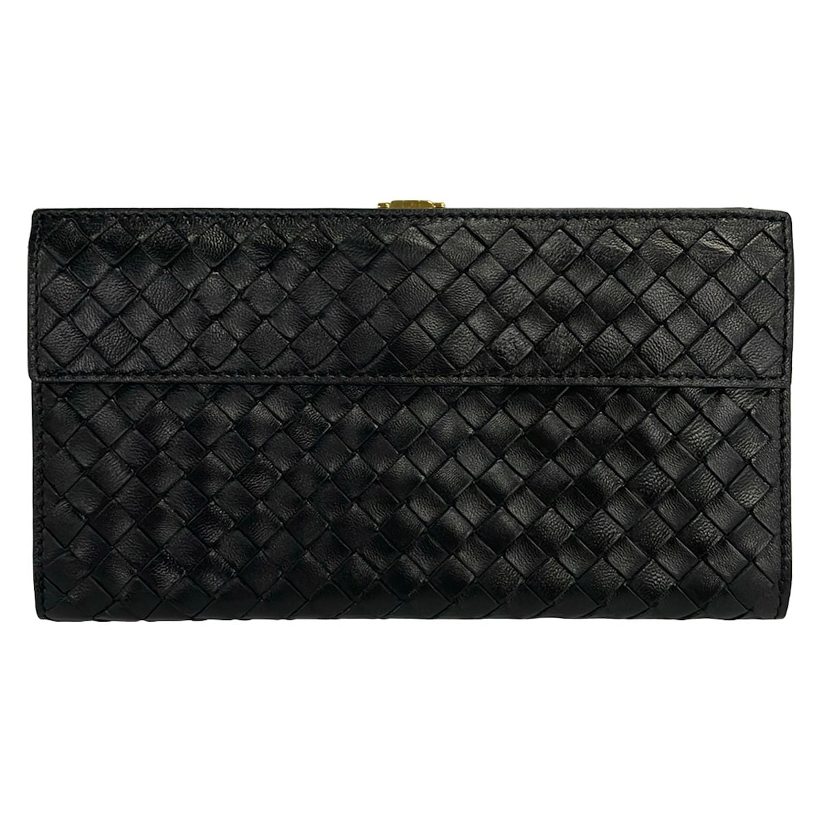 Bottega Veneta Wallet Intrecciato Black Leather — view 2