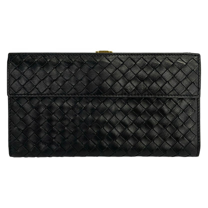 Bottega Veneta Wallet Intrecciato Black Leather — view 2