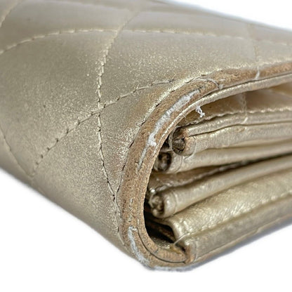 Chanel Wallet Quilted Gold Lambskin — view 8