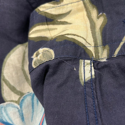 Gucci Long Sleeve Shirt Navy Multi Tropical Pattern — view 6