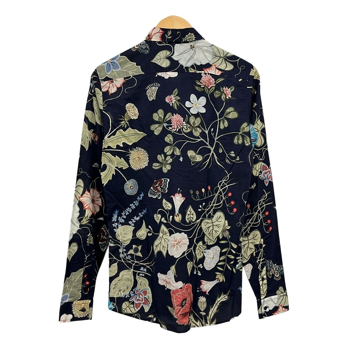 Gucci Long Sleeve Shirt Navy Multi Tropical Pattern — view 2