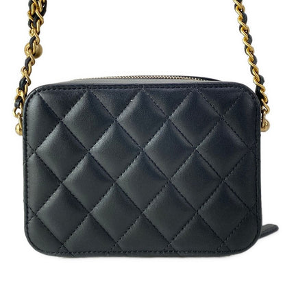 Chanel Shoulder Bag Quilted Mini Black Chain Gold Cocobol — view 3