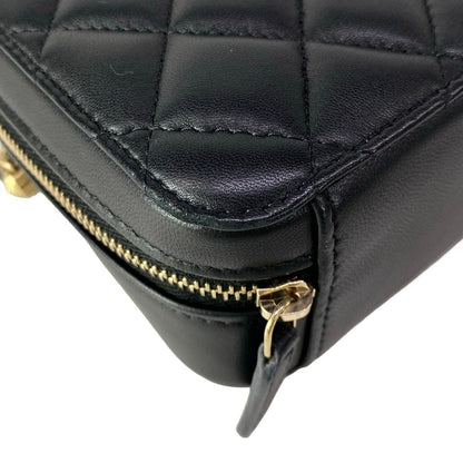 Chanel Shoulder Bag Quilted Mini Black Chain Gold Cocobol — view 6