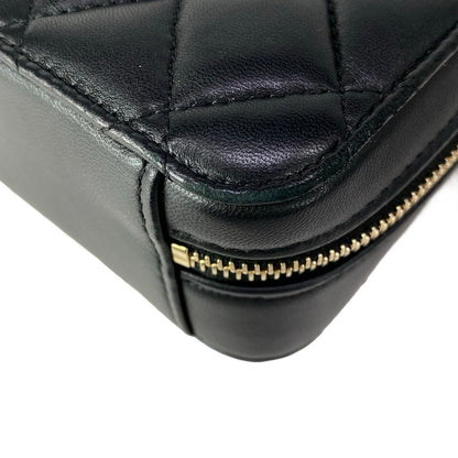 Chanel Shoulder Bag Quilted Mini Black Chain Gold Cocobol — view 7