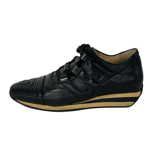 Chanel Sneakers 6 B Black CC Logo