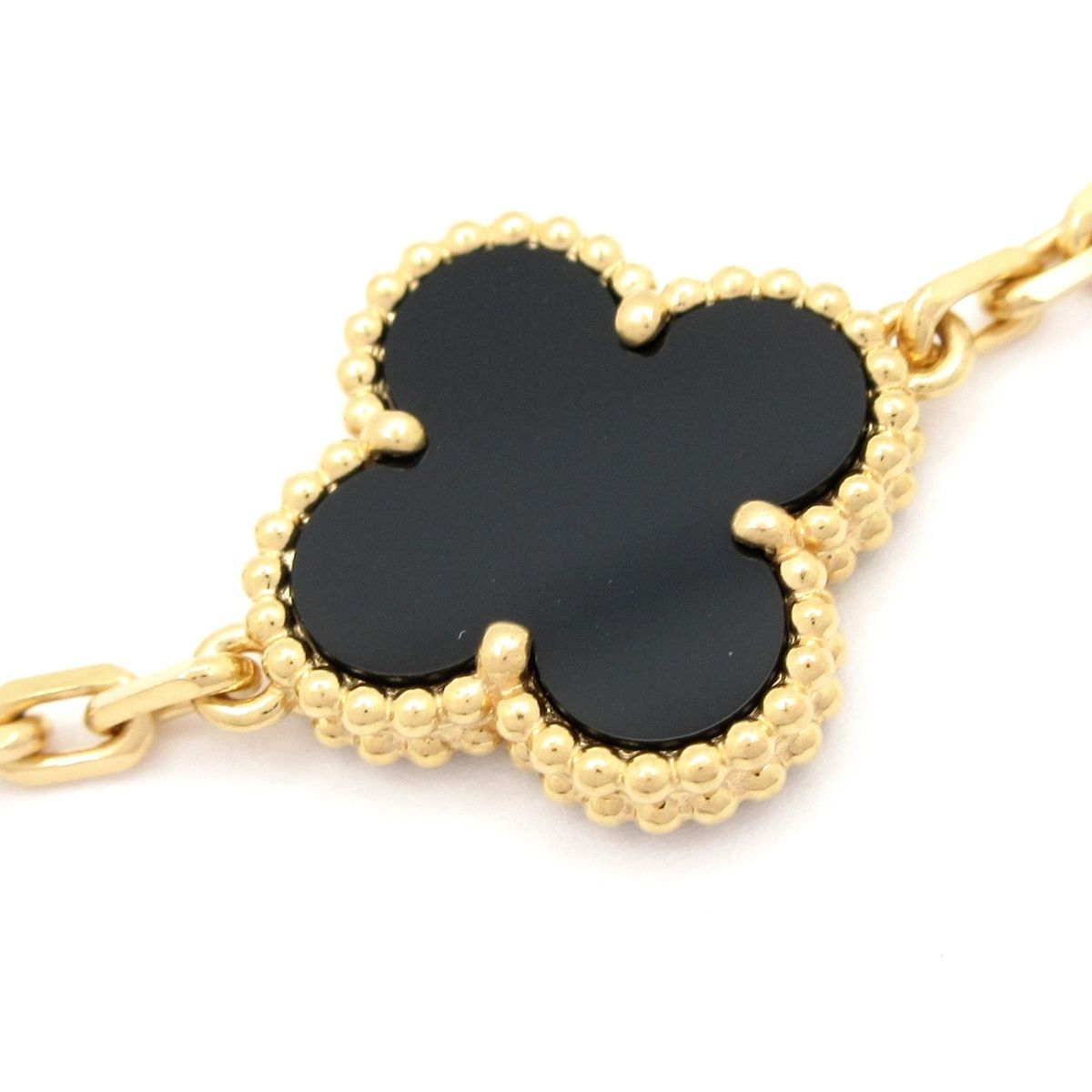 Van Cleef & Arpels Bracelet Vintage Alhambra 18k Yellow Gold Onyx Motif — view 2