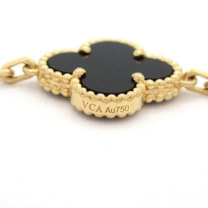 Van Cleef & Arpels Bracelet Vintage Alhambra 18k Yellow Gold Onyx Motif — view 5