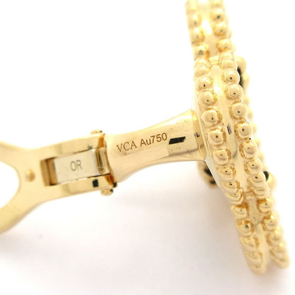 Van Cleef & Arpels Earrings Magic Alhambra 18k Yellow Gold Onyx Clip Type — view 5