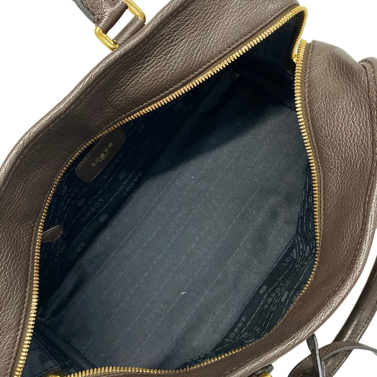 Loewe Handbag Amazona 28 Dark Brown Leather — view 7