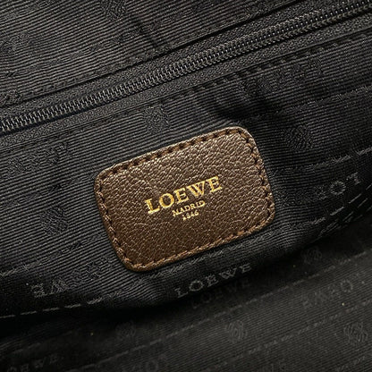 Loewe Handbag Amazona 28 Dark Brown Leather — view 8