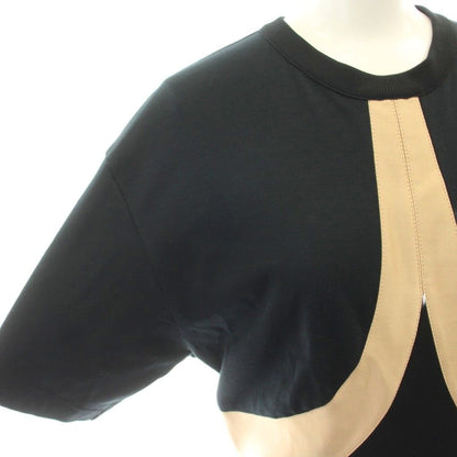 Louis Vuitton Monogram Flower Curve Dress Knee Length Silk M Beige Black Uol MW — view 6
