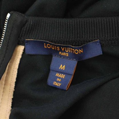 Louis Vuitton Monogram Flower Curve Dress Knee Length Silk M Beige Black Uol MW — view 4