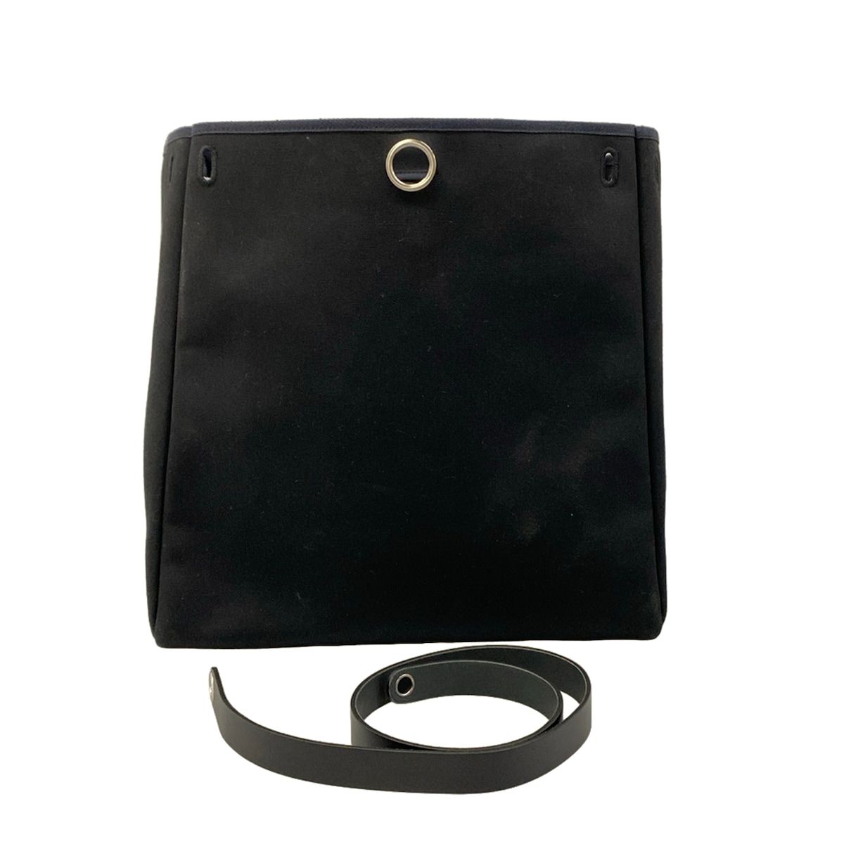 Hermes Handbag Herbag Black Silver — view 8