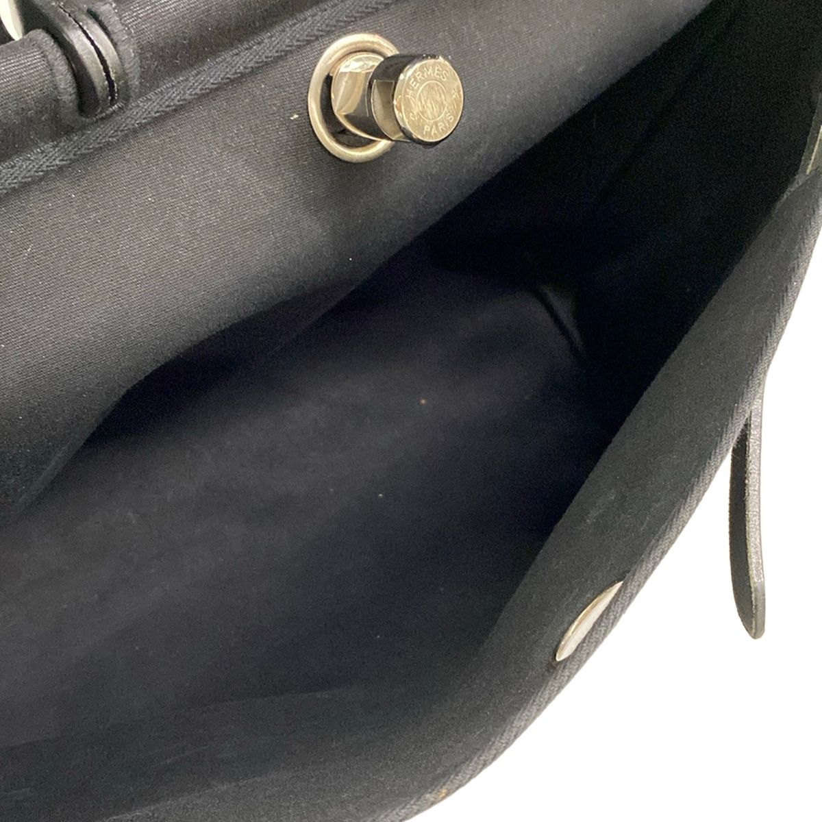 Hermes Handbag Herbag Black Silver — view 7