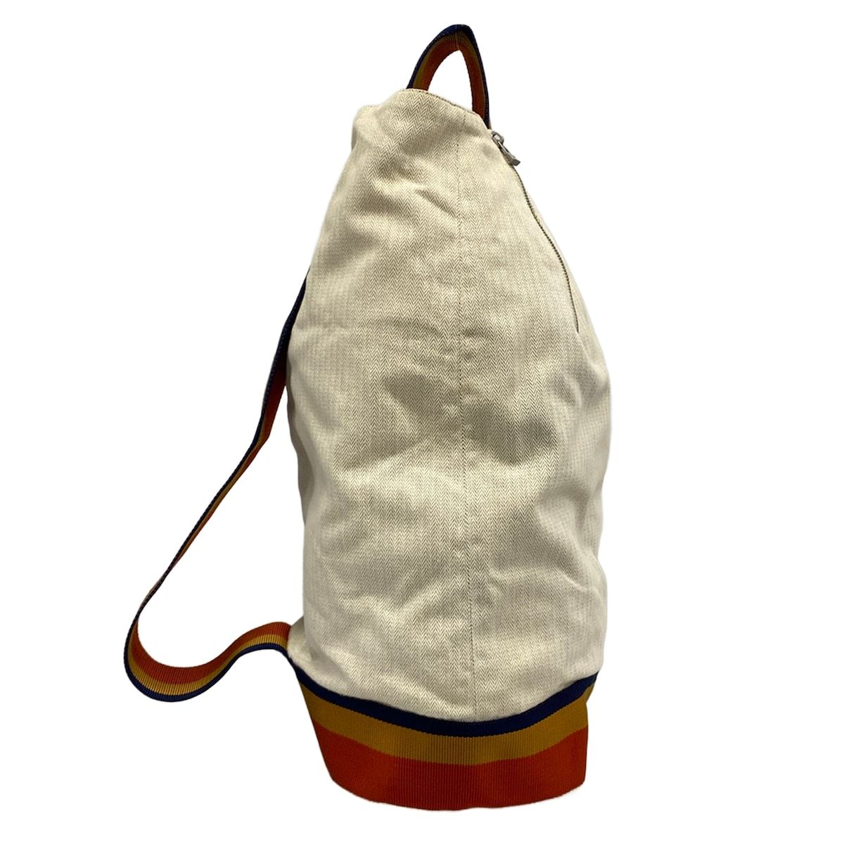 Hermes Shoulder Bag Cavalier Ivory Orange Multi Cotton — view 2