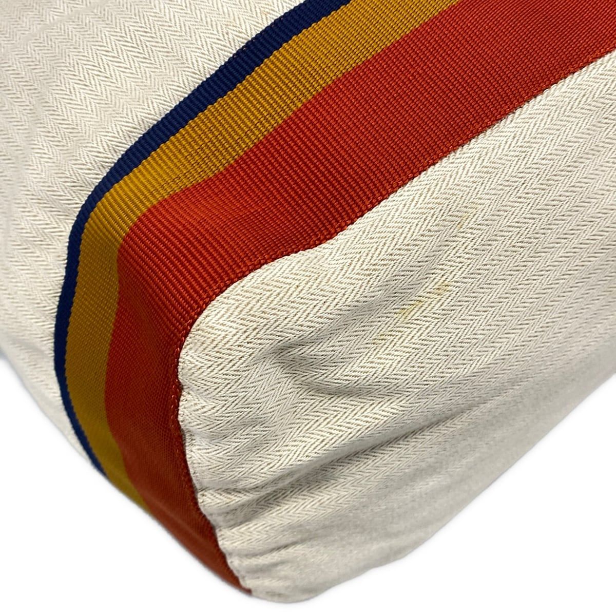 Hermes Shoulder Bag Cavalier Ivory Orange Multi Cotton — view 6