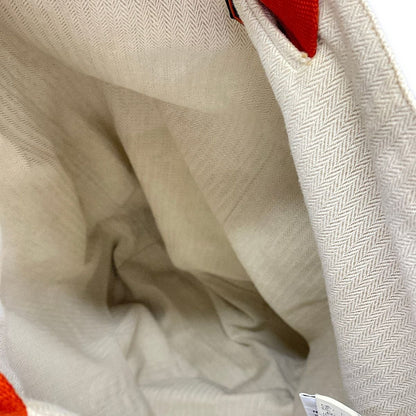 Hermes Shoulder Bag Cavalier Ivory Orange Multi Cotton — view 7