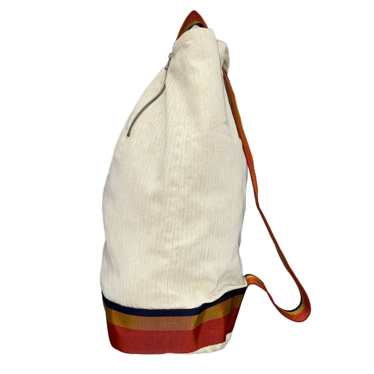 Hermes Shoulder Bag Cavalier Ivory Orange Multi Cotton — view 4