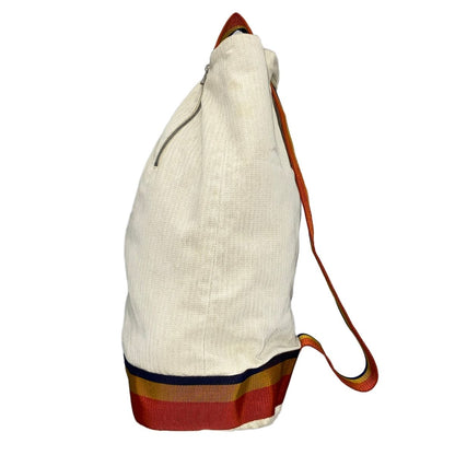 Hermes Shoulder Bag Cavalier Ivory Orange Multi Cotton — view 4