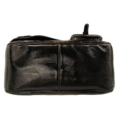 Dior Handbag Gaucho Black Dark Brown Leather — view 5