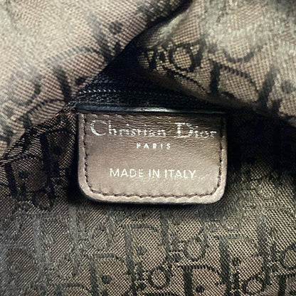 Dior Handbag Gaucho Black Dark Brown Leather — view 9